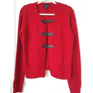 Cynthia Rowley Cardigan Sweater Red Size Medium